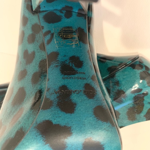Dolce & Gabbana Patent Leather Leopard Shoes Sz 40 - Picture 6 of 6